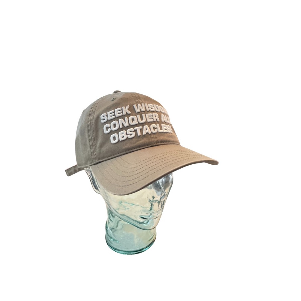Tan Baseball Cap with Motivational Text - Picture 3 of 5